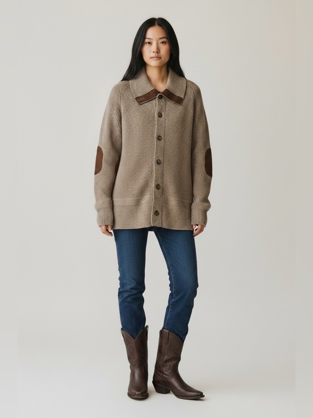 Lauren Ralph lauren rifle patch button fisherman nautical cardigan xl preppy